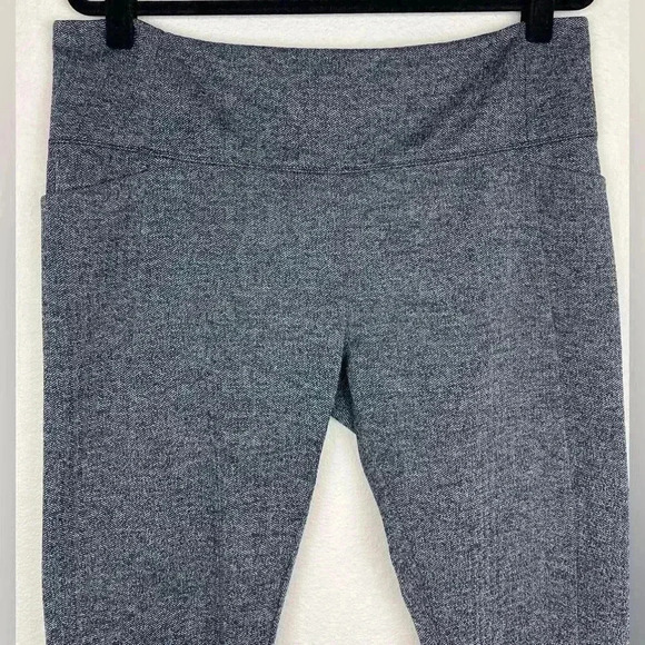 ATHLETA Women's XL Herringbone Mercer Tight Black Grey Phone Pockets Athletic - Picture 3 of 13